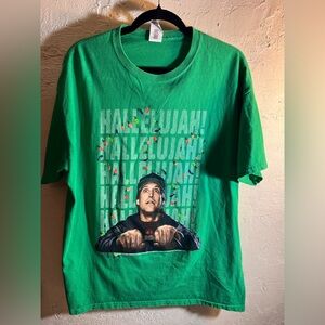 Vintage Graphic T-shirt Christmas Vacation Green Hallelujah Chevy Chase
